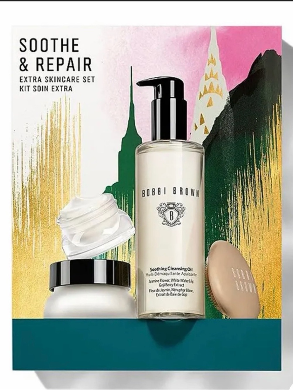 Bobbi Brown SkinCare Set- NEW IN BOX- Cleansing Oil, Eye Cream, And Moisturizer